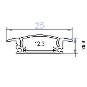 led strip aluminium profile 2m